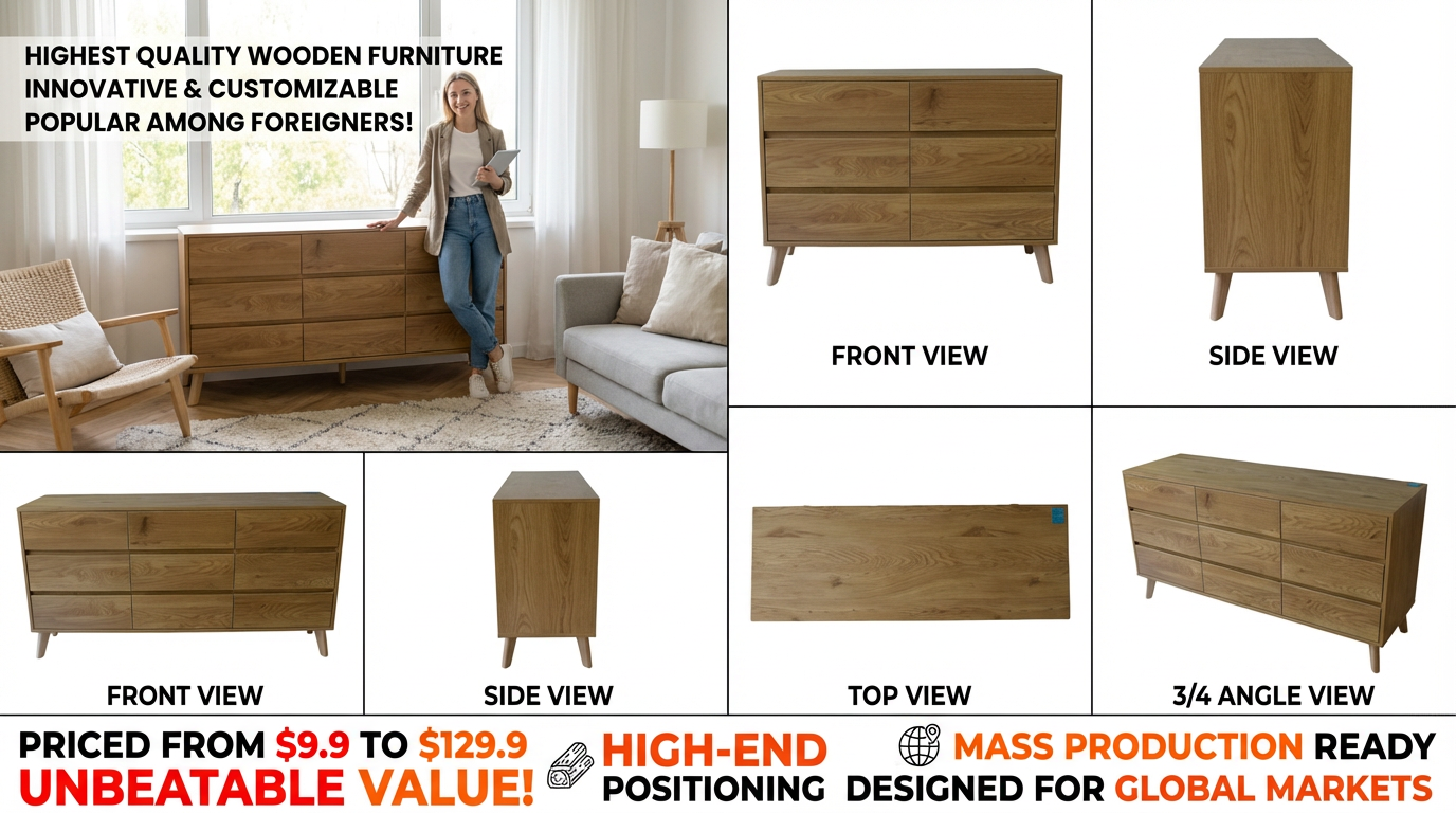 Premium Wood Drawer Cabinet